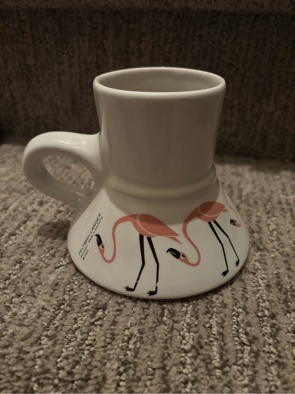 Feltman Langer Vintage flamingo porcelain mug